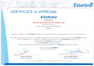 SOURIAU Certificate of Approval Certificate