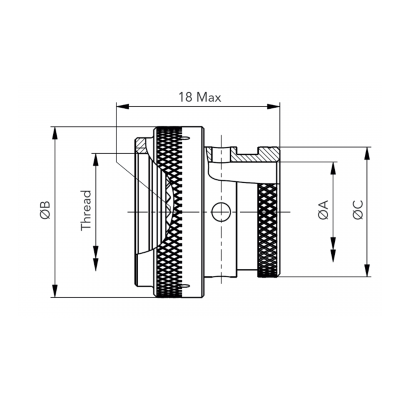 8TAB03 8TAluminiumBackshellType03 ShrinkBoot