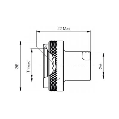 8TAB04 8TAluminiumBackshellType04 CrimpRing